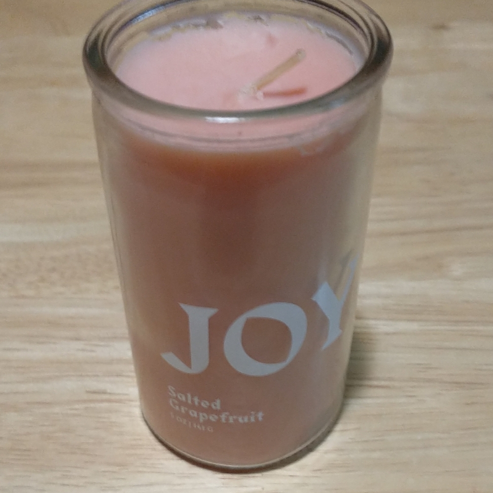 Paddywax Salted Grapefruit Scented Candle - Coral Pink Glass